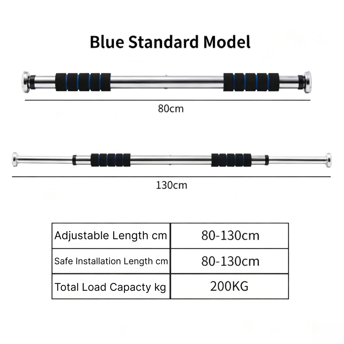 No Drill Doorway Pull Up Bar Adjustable Indoor Chin Up Bar Home Gym Strength Training Fitness Equipment for Door Frame