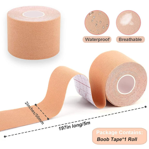 Lot de 5 rouleaux de bande de kinésiologie prédécoupée | Bande athlétique élastique et imperméable, ruban adhésif de sport pour le soulagement des douleurs musculaires et le soutien articulaire