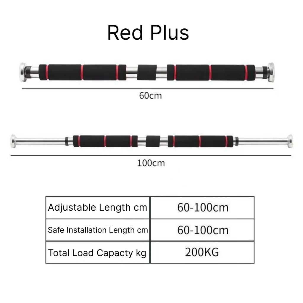 No Drill Doorway Pull Up Bar Adjustable Indoor Chin Up Bar Home Gym Strength Training Fitness Equipment for Door Frame