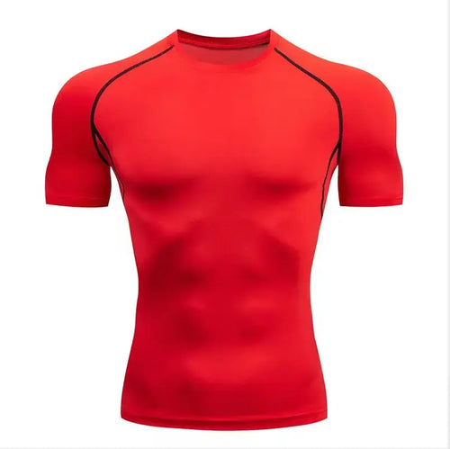 T-shirt de sport de compression pour homme, élastique, séchage rapide, ajusté, anti-transpirant, respirant, pour jogging, course à pied, fitness, entraînement athlétique