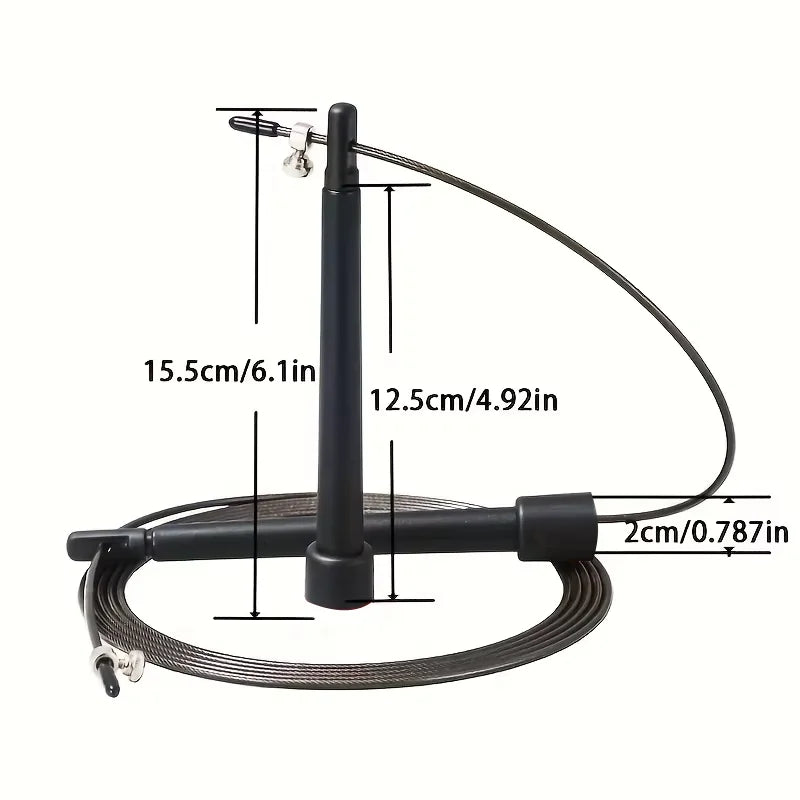 Professional Speed Jump Rope with 360° Swivel Ball Bearings, 3 Meters Adjustable Rope Anti-Skip Handle for Fitness &MMA Training
