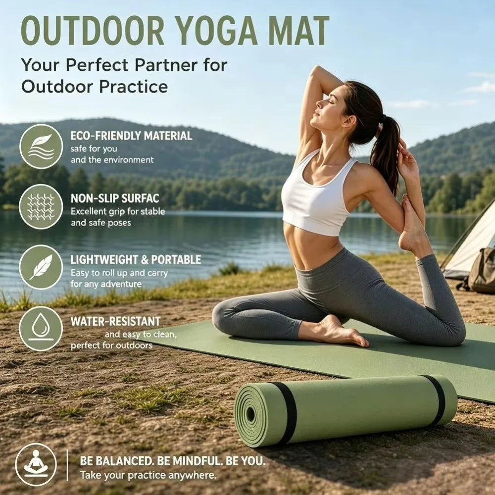 Multi-purpose 180×50cm Exercise Fitness Mat EVA Non-Slip Yoga Mat 6mm Thick Pilates Mat Gym Workouts