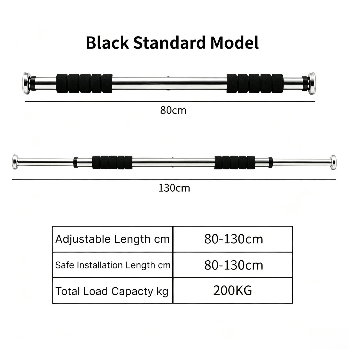No Drill Doorway Pull Up Bar Adjustable Indoor Chin Up Bar Home Gym Strength Training Fitness Equipment for Door Frame