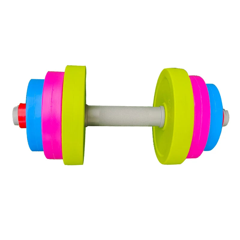 Kid Dumbbell Fitness Weightlifting Barbell Kettlebell For Sport Toy Indoor Outdoor Children FitnessEquipment Plastic Adjustable