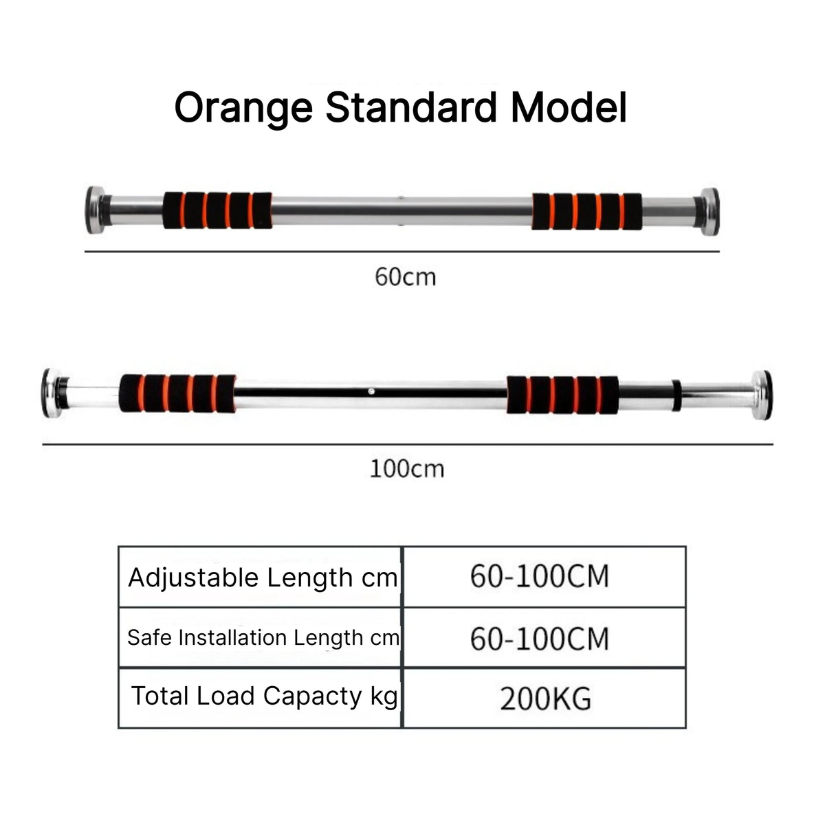 No Drill Doorway Pull Up Bar Adjustable Indoor Chin Up Bar Home Gym Strength Training Fitness Equipment for Door Frame