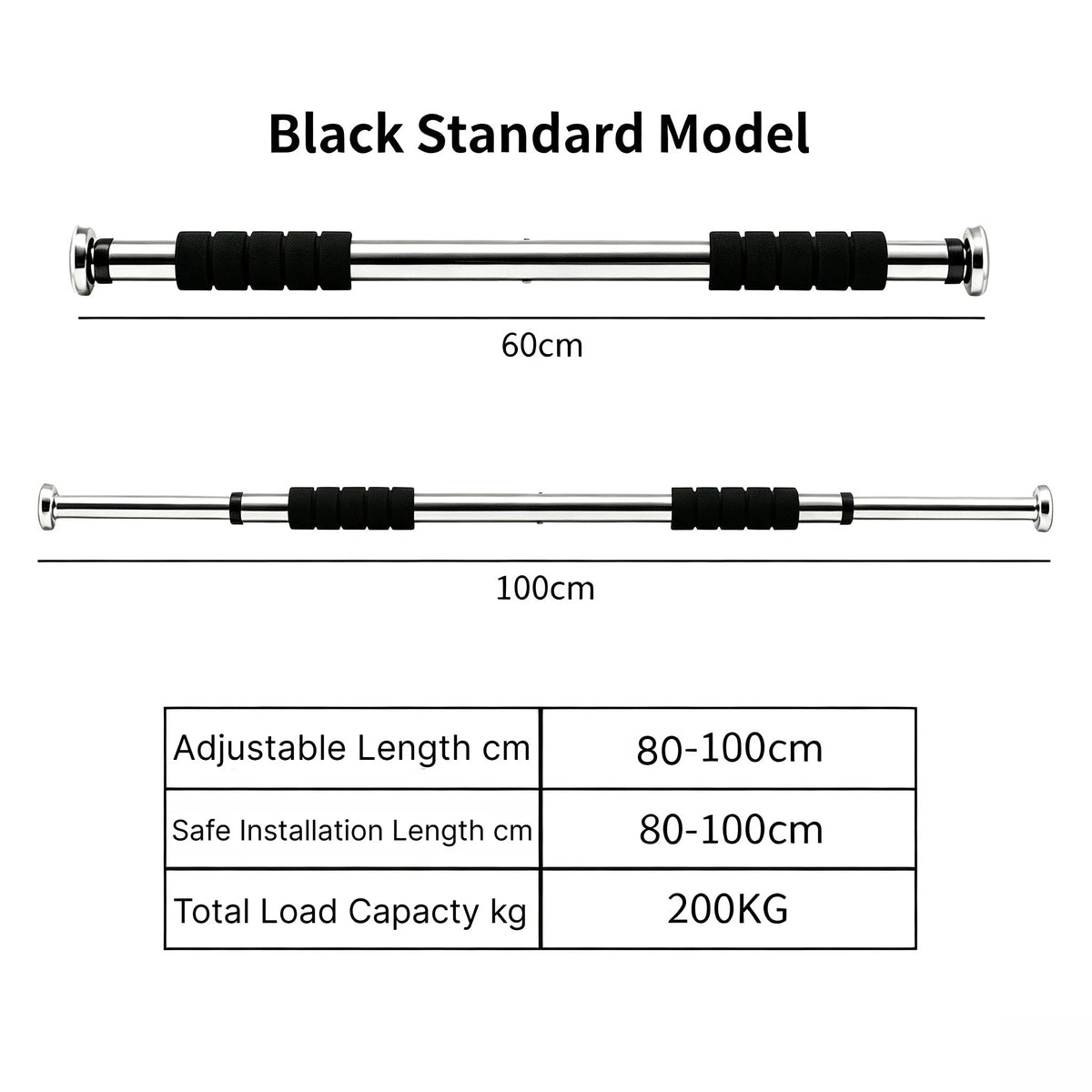 No Drill Doorway Pull Up Bar Adjustable Indoor Chin Up Bar Home Gym Strength Training Fitness Equipment for Door Frame