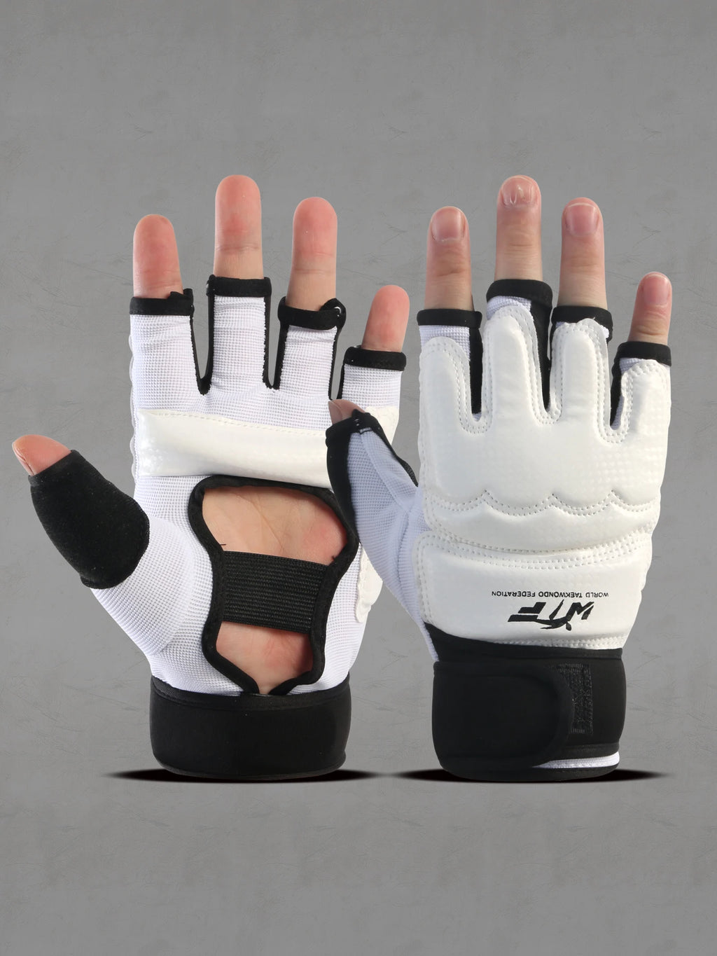 High Quality Kick Boxing Gloves MMA Gloves Muay Thai Training Boxer Fight Equipment Half Mitts PU Leather Black Boxing Equipmen