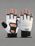 High Quality Kick Boxing Gloves MMA Gloves Muay Thai Training Boxer Fight Equipment Half Mitts PU Leather Black Boxing Equipmen