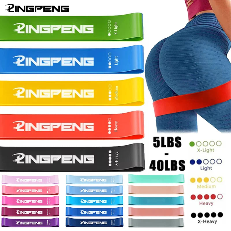 5pcs Fitness Resistance Bands Set-Include 5Colors,Exercise Tension Bands,Working Out,Exercise Gym,Yoga Training and Home Fitness