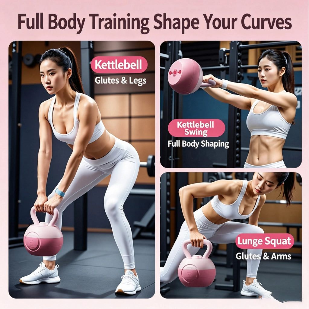Adjustable Water Fillable Kettlebell 2-10KG Variable Weight Kettle Bell Portable Home Gym Equipment for Full Body Glute Leg