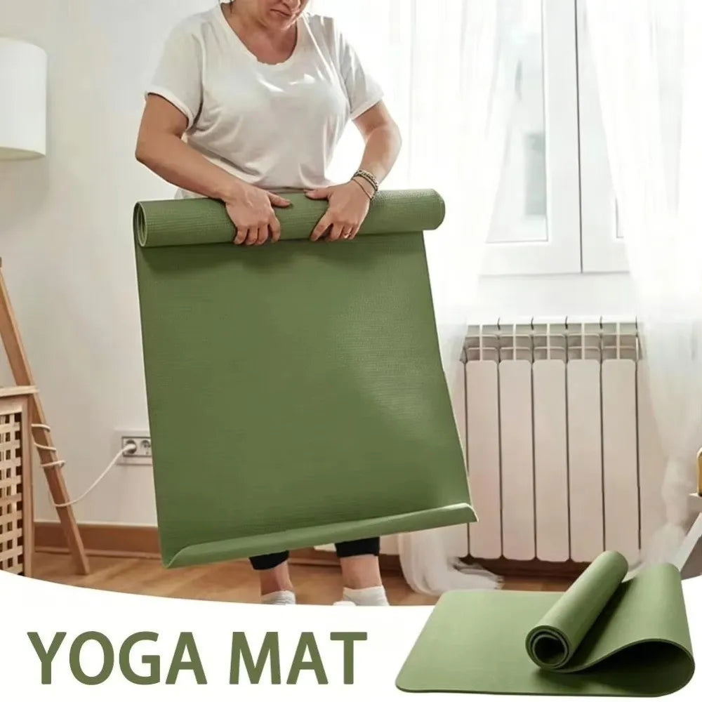 Multi-purpose 180×50cm Exercise Fitness Mat EVA Non-Slip Yoga Mat 6mm Thick Pilates Mat Gym Workouts
