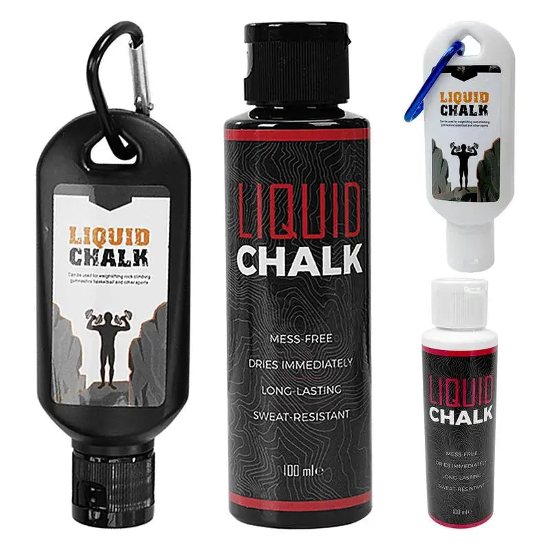 Craie liquide 50ml/100ml – Résistante à la sueur – Poudre de magnésium pour l'entraînement – Crème antidérapante pour l'adhérence – Musculation, escalade, gym, sports