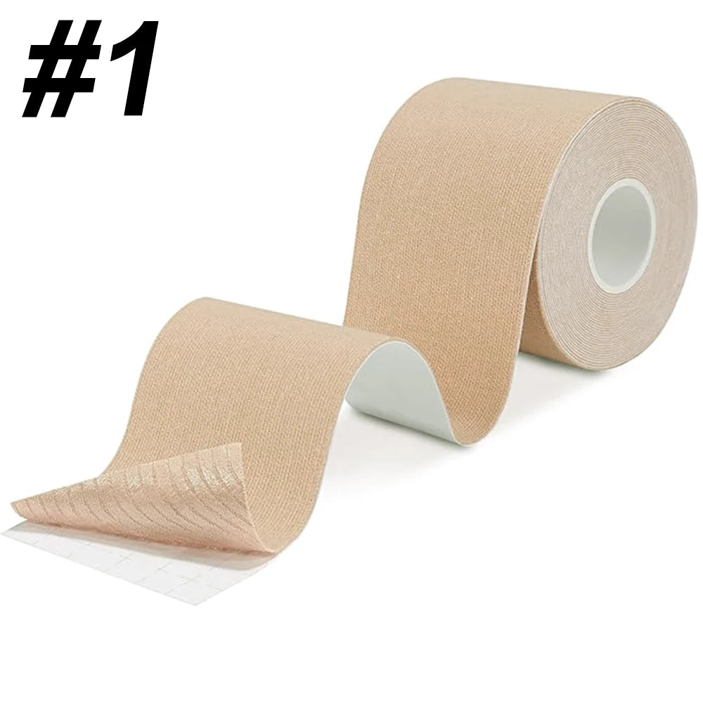5 Roll Kinesiology Tape Precut | Waterproof Elastic Athletic Tape, Adhesive Sports Tape for Muscle Pain Relief & Joint Support