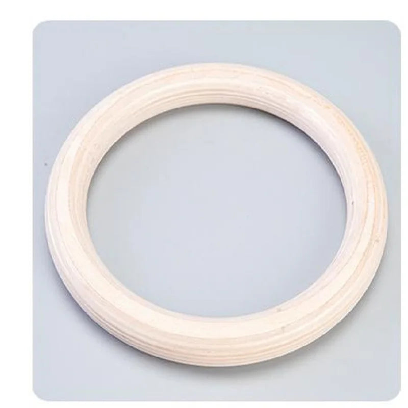 2Pcs/Pairs Wooden Portable Crossfit Gymnastics Rings Gym Shoulder Strength Home Fitness Training Physical Exercise Ring