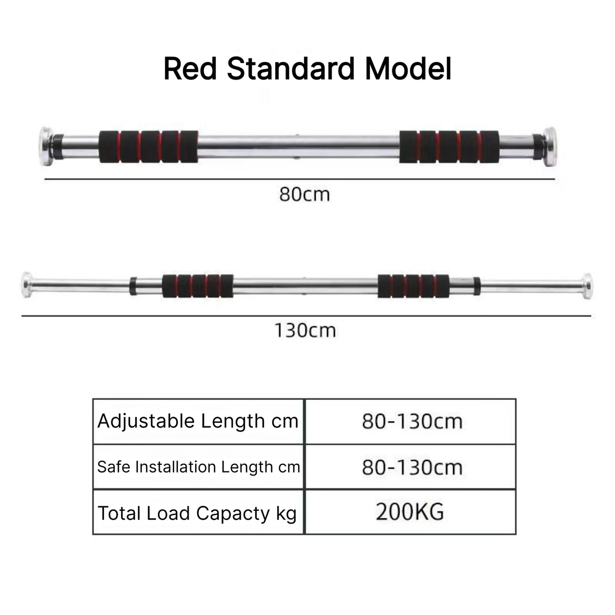 No Drill Doorway Pull Up Bar Adjustable Indoor Chin Up Bar Home Gym Strength Training Fitness Equipment for Door Frame