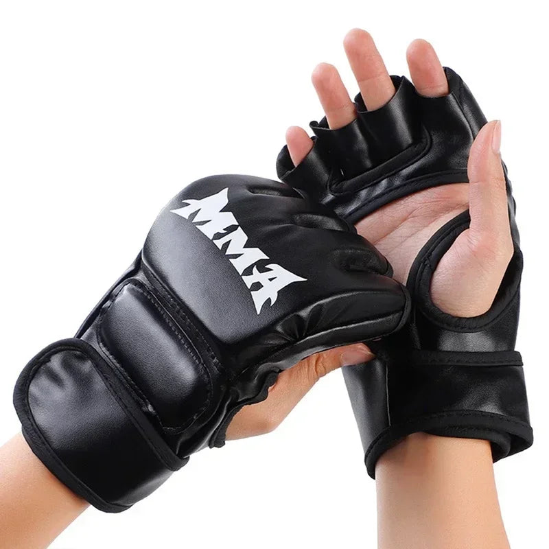 Gants de boxe MMA pour hommes et femmes, équipement d'entraînement en PU pour karaté, Muay Thai, MMA, Sanda, combat libre, adultes et enfants