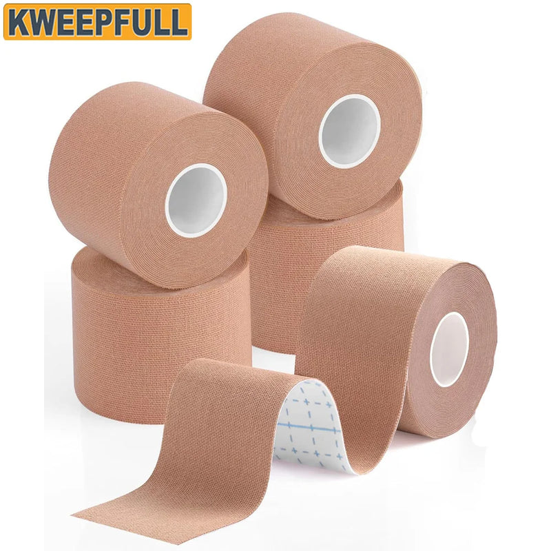 Lot de 5 rouleaux de bande de kinésiologie prédécoupée | Bande athlétique élastique et imperméable, ruban adhésif de sport pour le soulagement des douleurs musculaires et le soutien articulaire