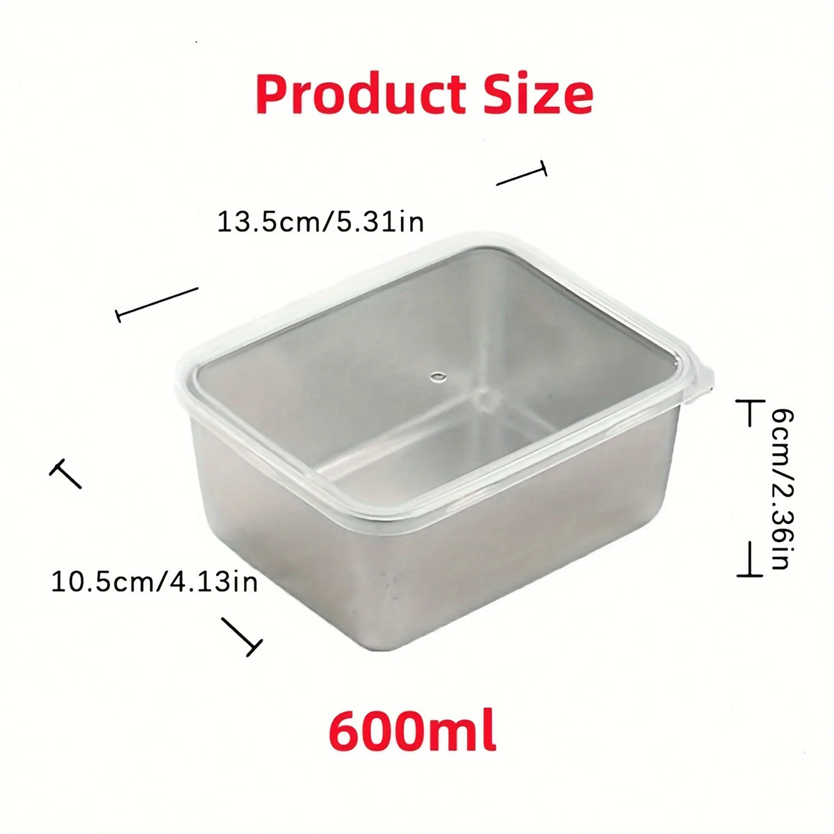 6-Piece Stainless Steel Food Storage Containers Set With Lids - Leakproof, Stackable & Reusable For Camping, Picnics, School