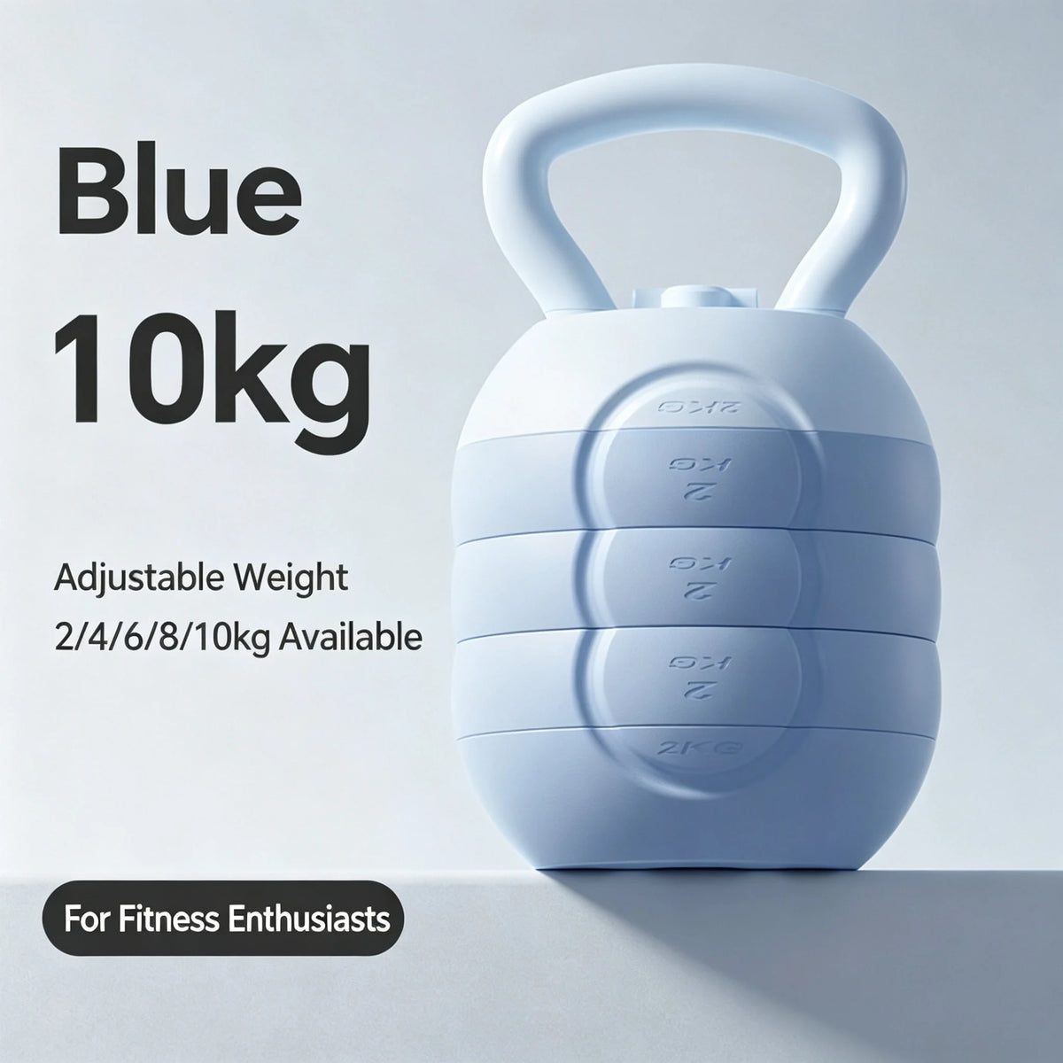 Adjustable Water Fillable Kettlebell 2-10KG Variable Weight Kettle Bell Portable Home Gym Equipment for Full Body Glute Leg